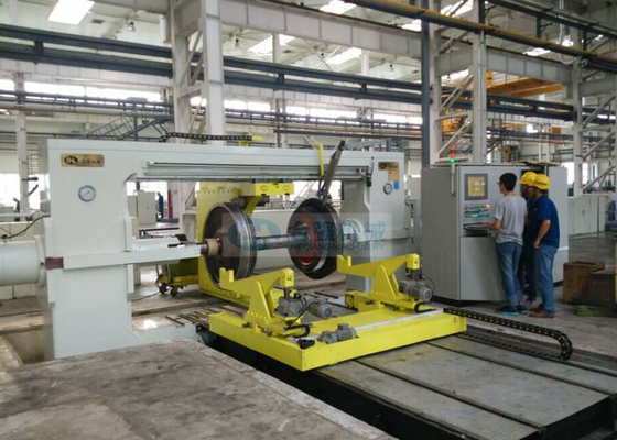 Machine hydraulique horizontale ferroviaire de presse de roue avec le double cylindre